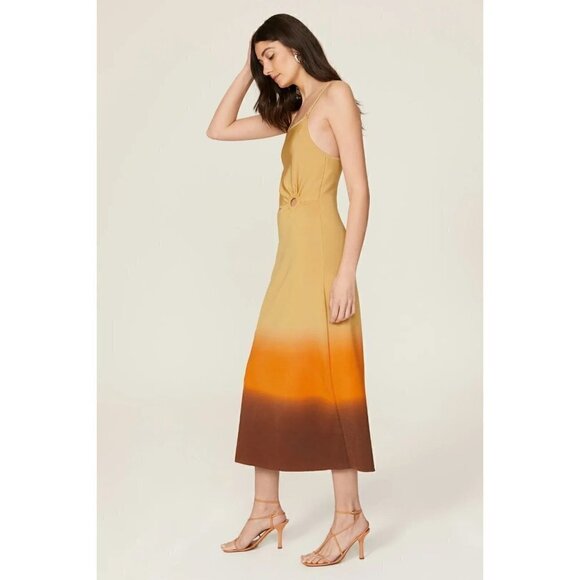 Sandro Aja Dress Orange Womens Size FR 38 US - Picture 14 of 16